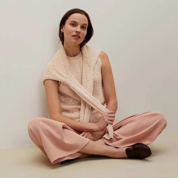 MM Lafleur Sweaters - MM LAFLEUR 'Barbara' Tan Knit Boucle Sweater